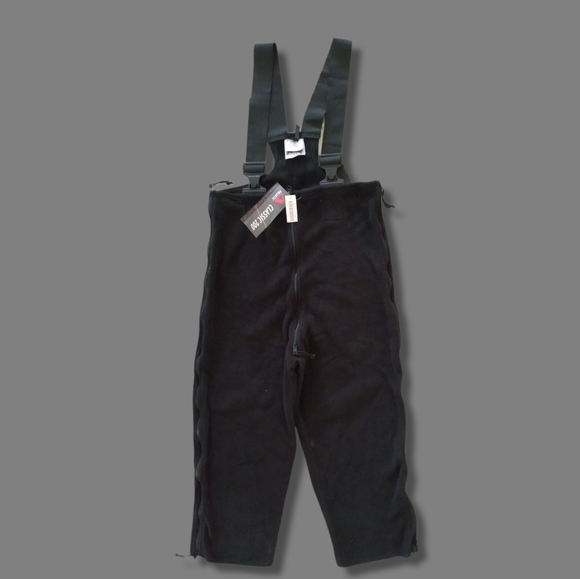 NEW Polartec Black Fleece Overalls - Picture 1 of 7